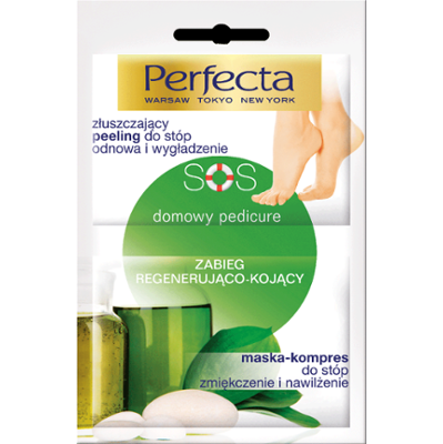 Perfecta SPA Domowy pedicure zabieg regenerujący peeling do stóp + maska/serum - regeneracja i ukojenie