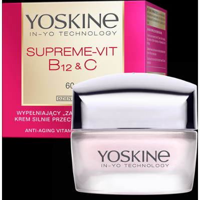 Yoskine Supreme-Vit B12 + C Wypełniający krem silnie przeciwzmarszczkowy do twarzy na dzień 60+