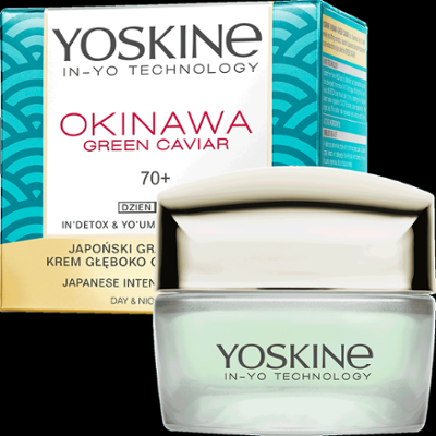 Yoskine Okinawa Green Caviar krem do twarzy z kawiorem na dzień i na noc 70+
