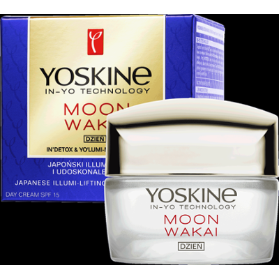 Yoskine Moon Wakai krem nawilżający do twarzy na dzień SPF 15
