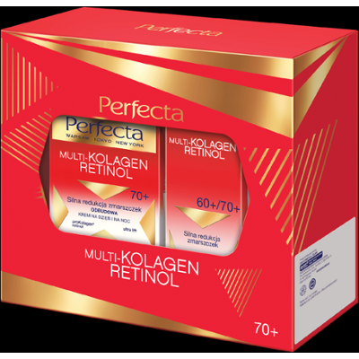 Zestaw Perfecta Multi-Kolagen Retinol Krem do twarzy 70+ i Krem pod oczy