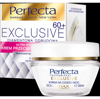 Perfecta Exclusive Diamentowa Odbudowa Ultra wygłądzający krem przeciwzmarszczkowy 60+
