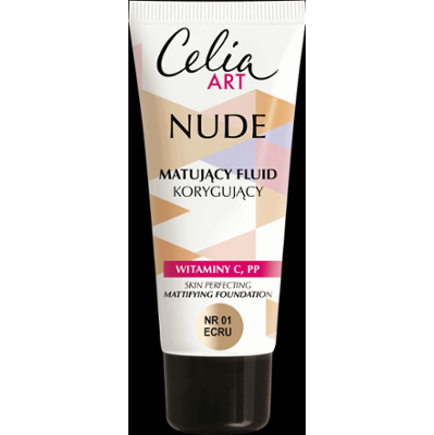 Celia Art Nude matujący fluid korygujący 01 Ecru