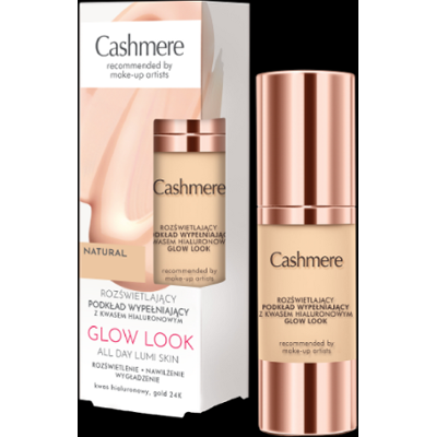 Cashmere Glow Look Rozświetlający podkład wypełniający z kwasem hialuronowym Natural
