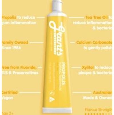 Ochronna, propolisowa pasta do zębów Grants of Australia- bez fluoru