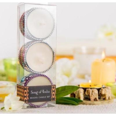 Zestaw ręcznie zdobionych świec Song of India - 6 zapachów
