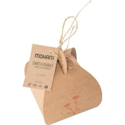 100% Naturalna świeca bubble Mohani z wosku rzepakowego - biała, mała