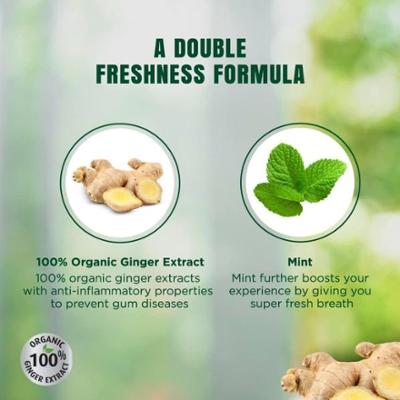 Pasta do zębów Dabur z Organicznym Imbirem i Mięta - świeży oddech