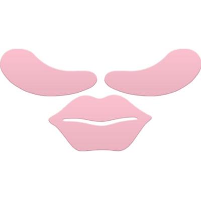 Zestaw wielorazowych silikonowych płatków pod oczy i maski na usta