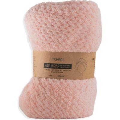 Turban - ręcznik do włosów z mikrofibry Mohani - różowy