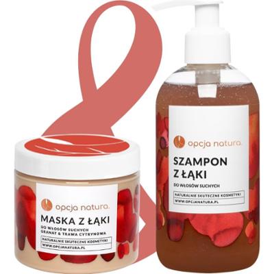 Opcja Natura Zestaw do włosów suchych- Szampon i maska z łąki
