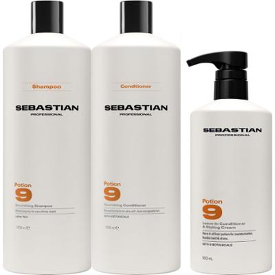 Sebastian Professional Potion 9 Bundle Nourishing Shampoo 1000 ml & Co