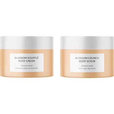 Estelle & Thild Blossom Souffle Body Cream 200 ml & Crunch Body Scrub