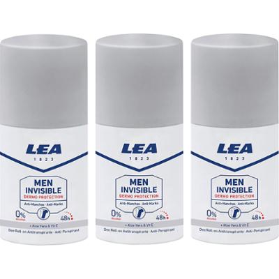 LEA Men Invisible Dermo Protection Deo Roll On 50 ml x 3