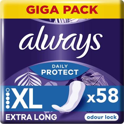 Always Daily Protect Extra Long Odour Lock Panty Liners