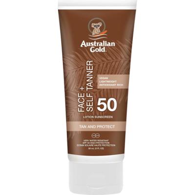 Australian Gold  SPF 50 Face + selftanner 88ml - Samoopalacz do twarzy
