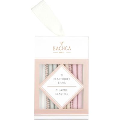 BACHCA Large elastics x9 pastel-colored and lurex - Grube gumki do wło