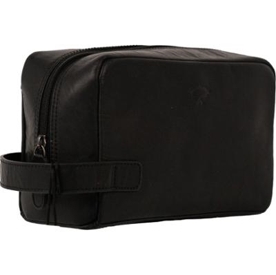 Beard Monkey Toiletry Bag Leather Black
