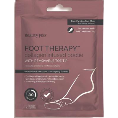 Beauty PRO Foot Therapy Collagen Infused Bootie With Removable Toe Tip