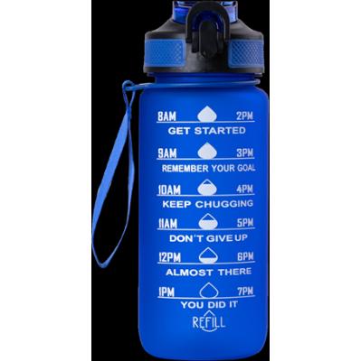 Beauty Rebels Motivational Water Bottle 600 ml Blue