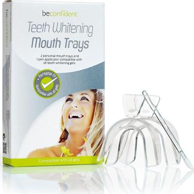 Beconfident Teeth Whitening Mouth Trays 2-pack with pen applicator