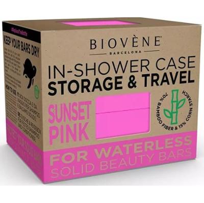 Biovène Universal Bamboo In-Shower Case for Storage & Travel Sunset Pi