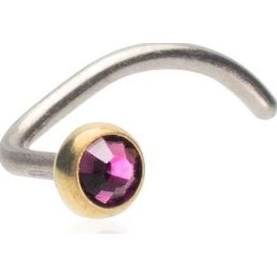 Blomdahl Silver Titanium Bezel 3 mm  Lilac