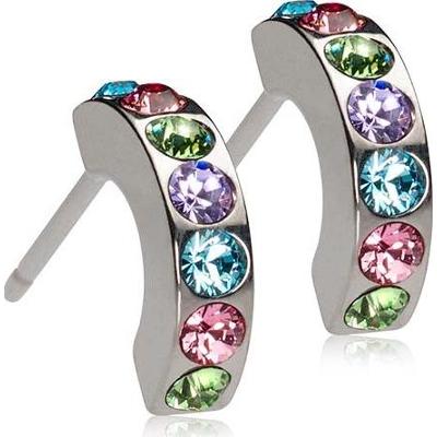 Blomdahl Natural Titanium Brilliance Curved 10 mm Light fantasy