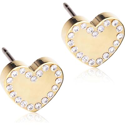 Blomdahl Golden Titanium Brilliance Sweetheart 8 mm, Crystal