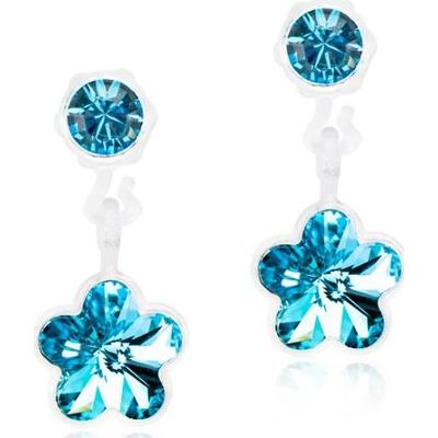 Blomdahl Medical Plastic  Pendant Flower 4/6mm Aquamarine