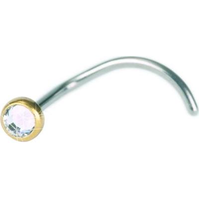 Blomdahl Nässmycke titan crystal guld 3mm