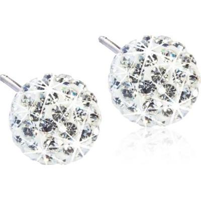 Blomdahl Natural Titanium  Crystal Ball White