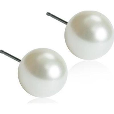 Blomdahl Natural Titanium White Pearl Vit 4 mm