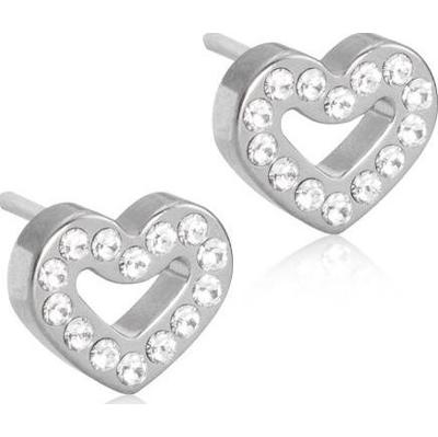 Blomdahl Örhänge Brilliance Heart Hollow 8 mm Crystal