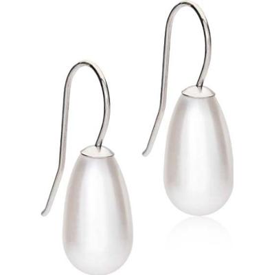 Blomdahl Natural Titanium Penda Pearl Drop 15 mm White