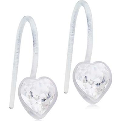 Blomdahl Medical Plastic Pendant Fixed Heart 6 mm Crystal