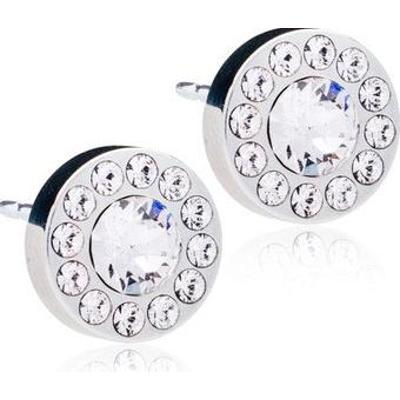 Blomdahl Silver Titanium Brilliance 8mm Halo Crystal