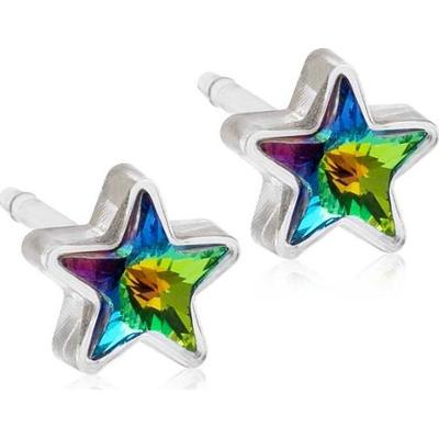 Blomdahl Medical Plastic Star 6 mm Green shimmer