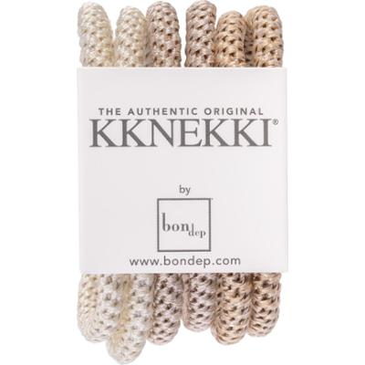 KKNEKKI Bundle - zestaw gumek do włosów Beige/Gold