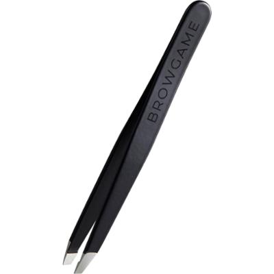 Browgame Cosmetics Signature Tweezer Slanted - Soft Touch Blackout