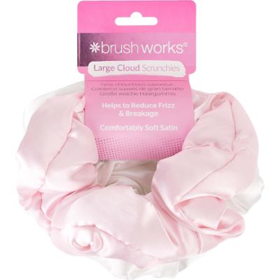 Brushworks Large Cloud Scrunchies Pink & White