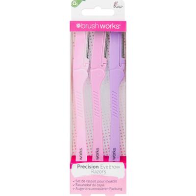 Brushworks Precision Eyebrow Razor - zestaw brzytw do brwi