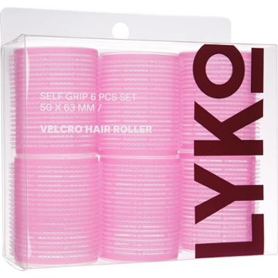 By Lyko Self Grip Hair Roller Pink 6 pcs - zestaw wałków do włosów 50