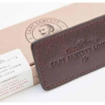 Captain Fawcett Leather Case for Folding Moustache Comb