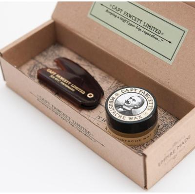 Captain Fawcett Moustache Wax & Folding Comb - Sandalwood