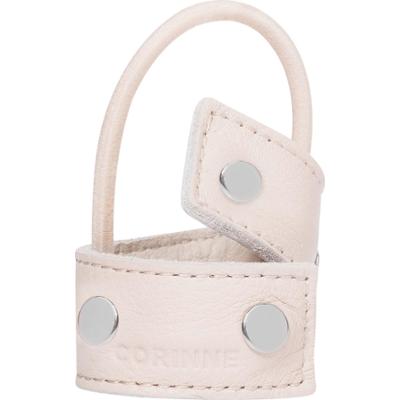 Corinne Leather Band Short Bendable Rivets Cream/Silver Rivets