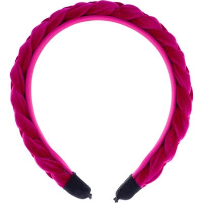 Dazzling Braided Head Band Fuxia