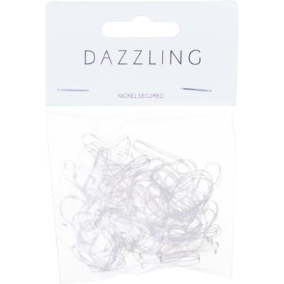 Dazzling Elastic Hair Ties 75 pcs Transparent
