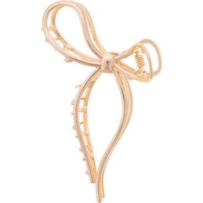 Dazzling Hair Clip Bow Metal Gold