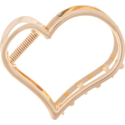 Dazzling Hair Clip Heart 6,5 cm Gold